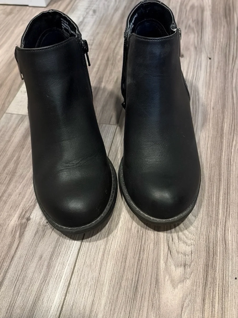 UNIONBAY Black Kids Ankle Boots with Side Zipper